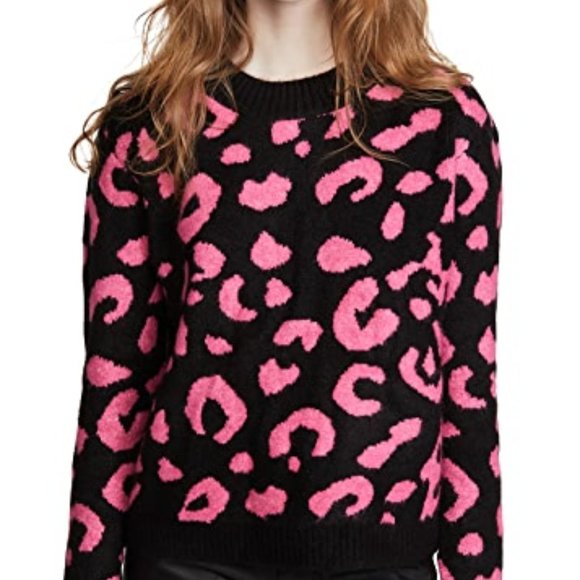Line and Dot bright leopard pink sweater - Picture 4 of 5